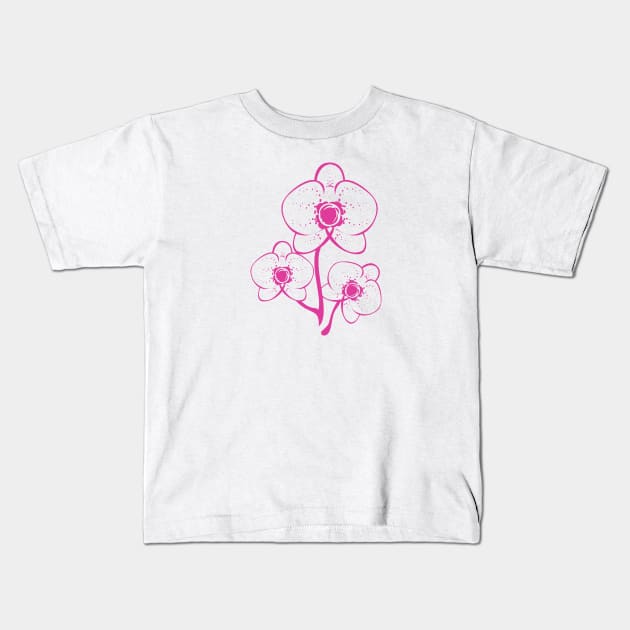 Orchid Flowers Kids T-Shirt by Toogoo